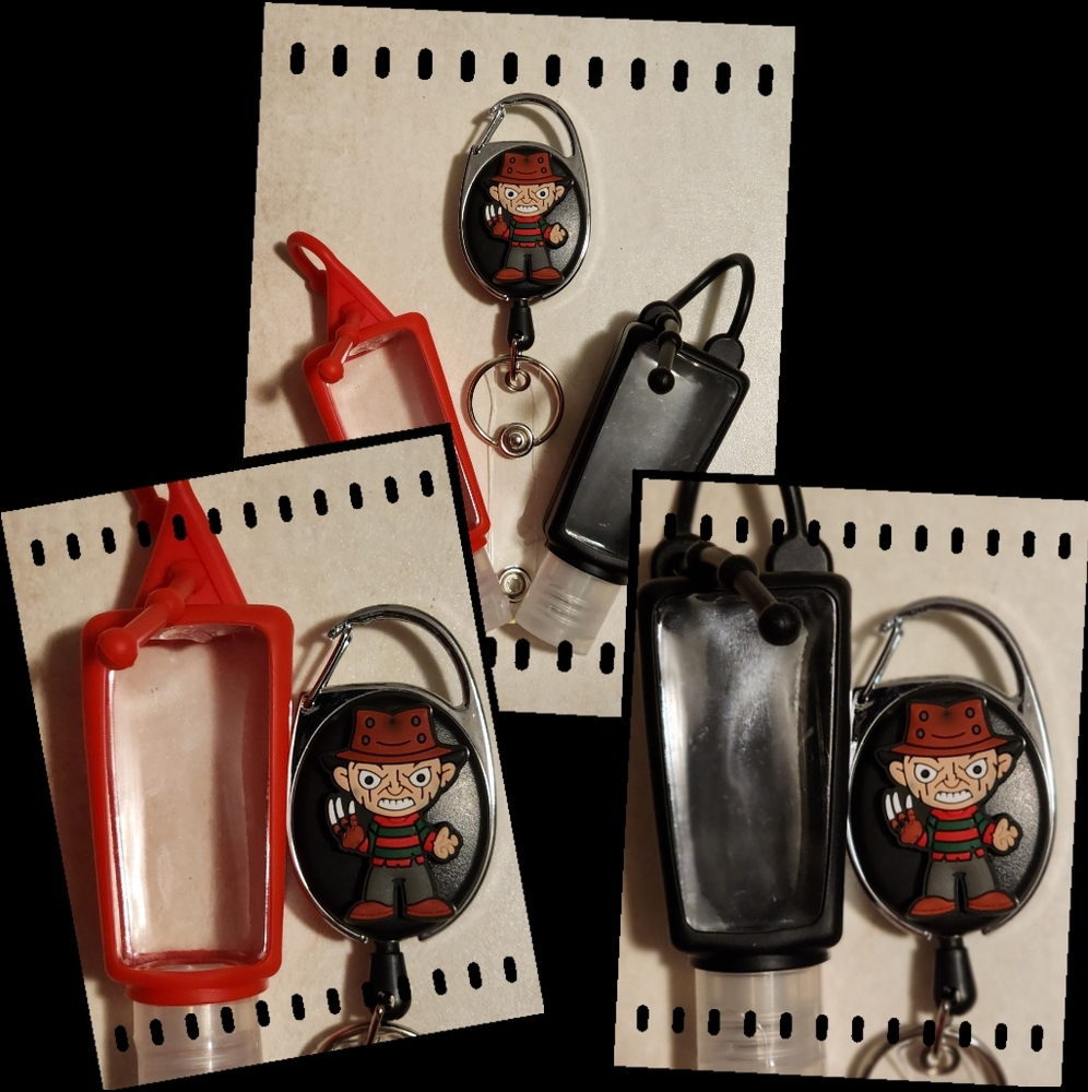 Freddy Badge Clip And Sanitizer Holder